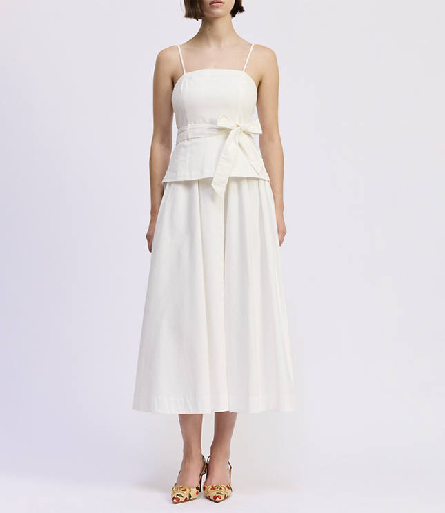 En Saison Samantha Mixed Media Midi Dress