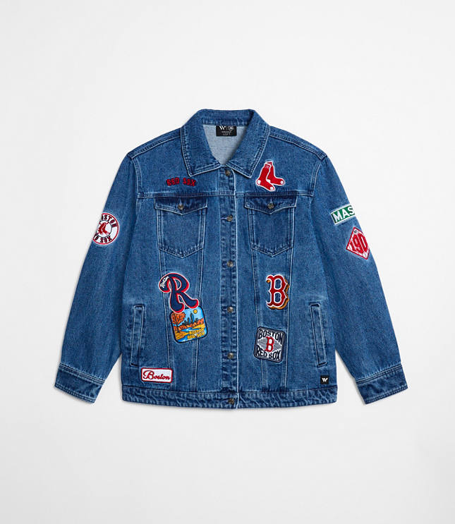 Wild Collective Red Sox Denim Jacket