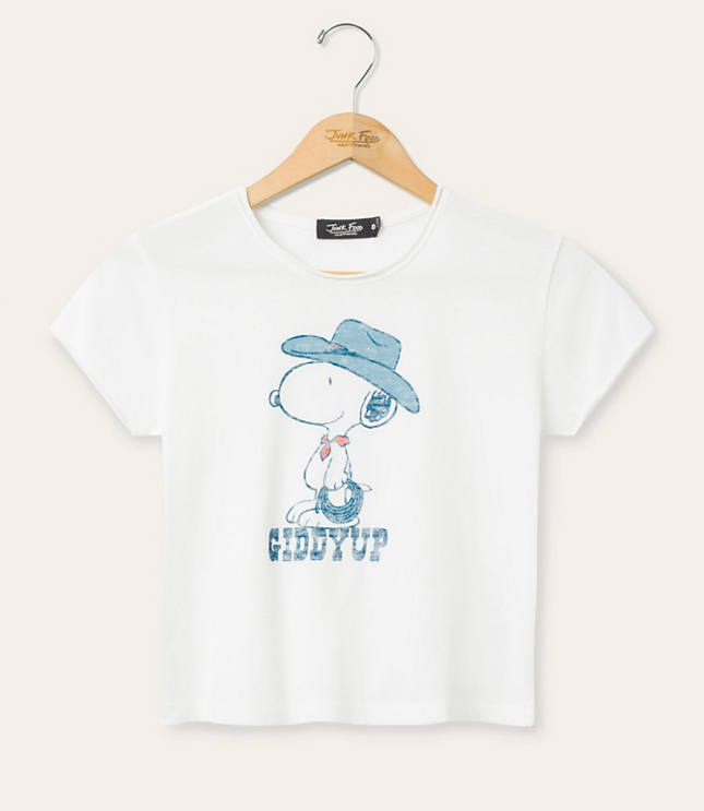 Junk Food Giddy Up Snoopy Vintage Baby Tee