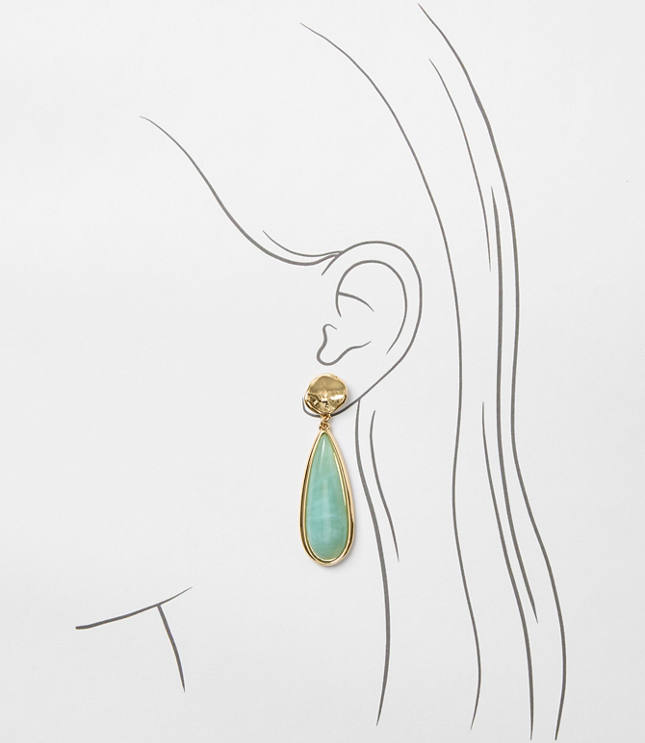 Marbleized Teardrop Statement Earrings