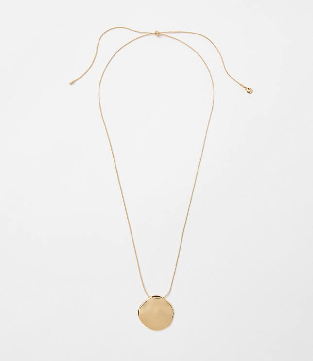 Coin Pull Tie Pendant Necklace