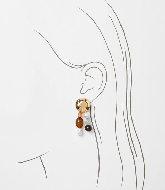 Mini Pearlized Drop Earrings