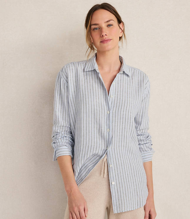Haven Well Within The Daily Shirt in Linen Stripe