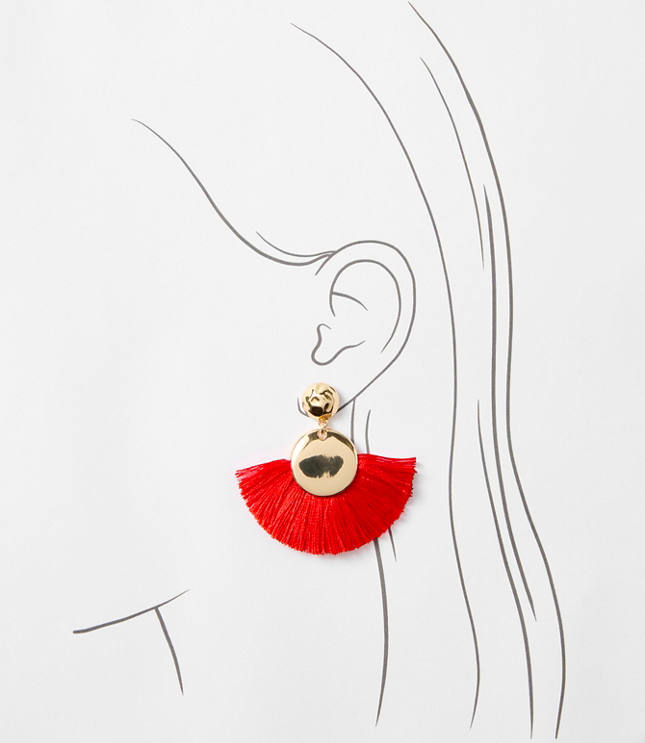 Fringe Fan Drop Earrings