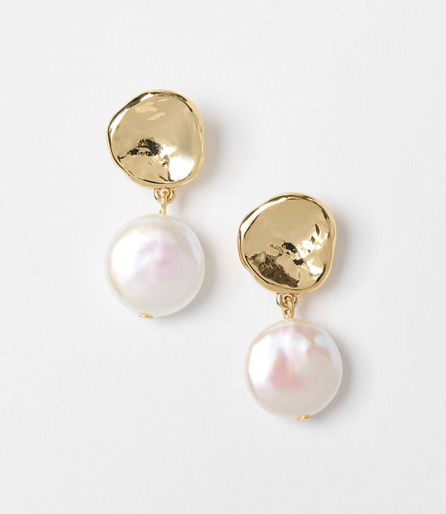 Mini Pearlized Nugget Drop Earrings