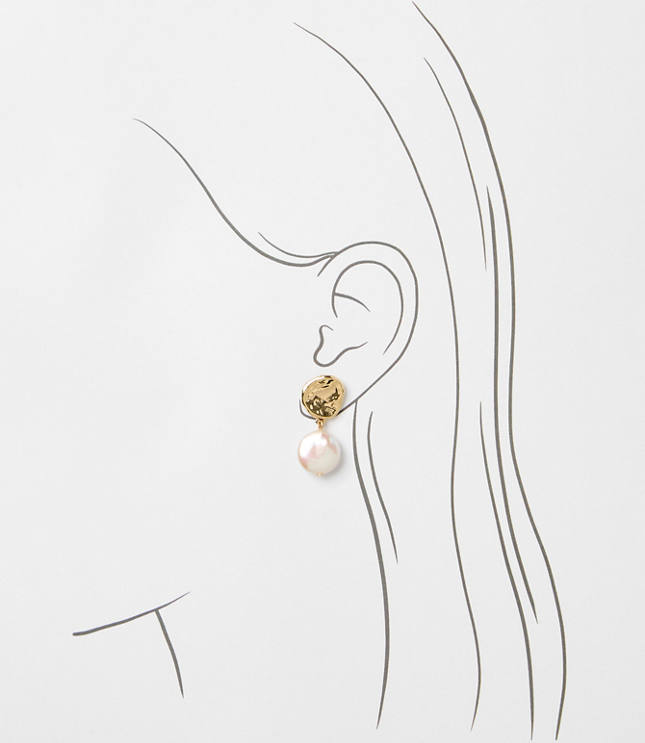 Mini Pearlized Nugget Drop Earrings