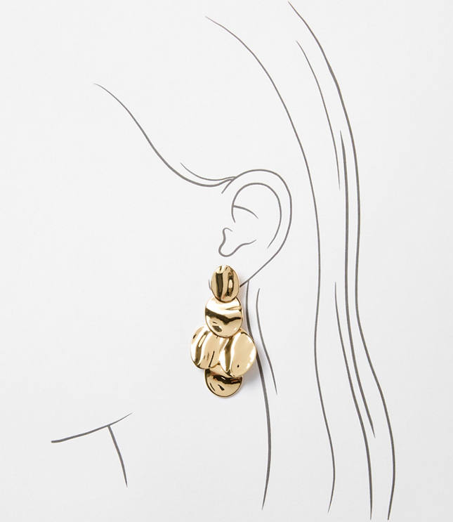 Molded Metal Statement Earrings