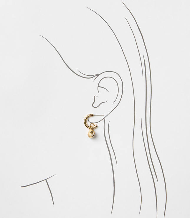 Pearlized Seashell Earring Set