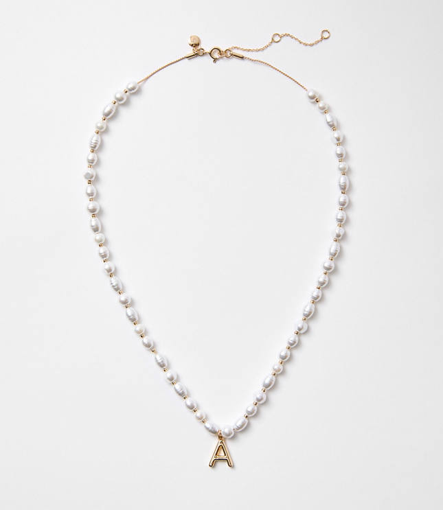 Pearlized Initial Necklace