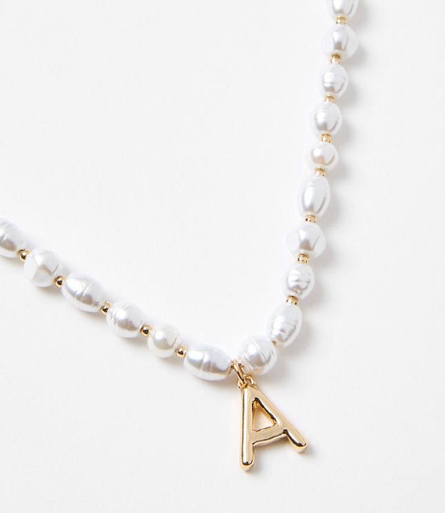 Pearlized Initial Necklace
