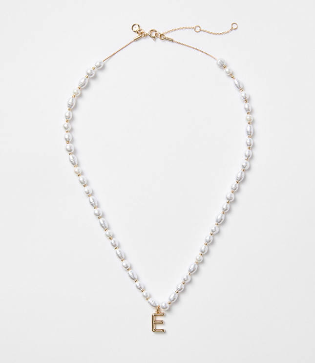 Pearlized Initial Necklace carousel Product Image 1