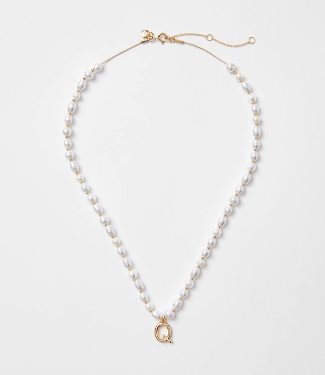 Pearlized Initial Necklace carousel Product Image 1