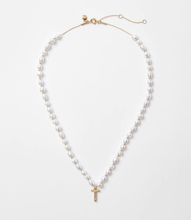 Pearlized Initial Necklace carousel Product Image 1