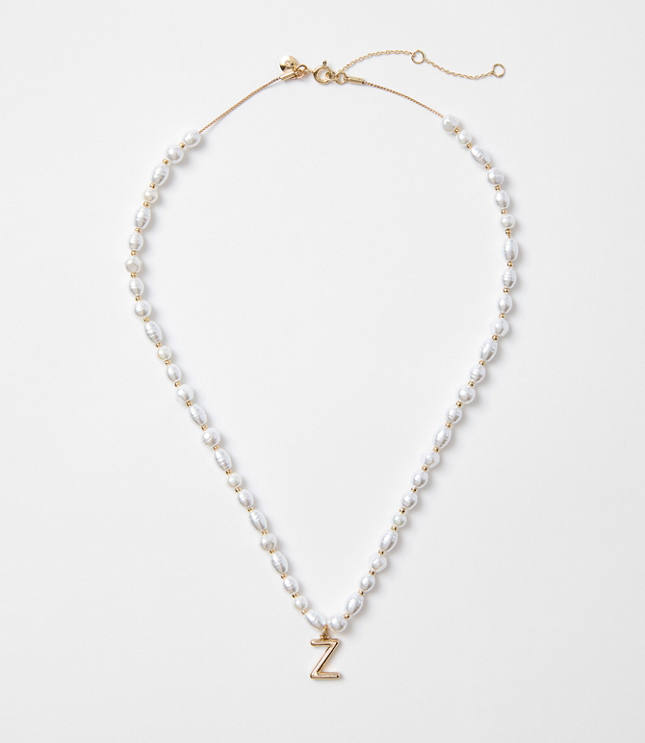 Pearlized Initial Necklace