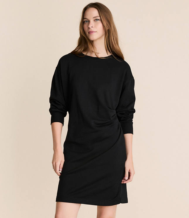 Lou & Grey Elite Fleece Pleated Mini Dress