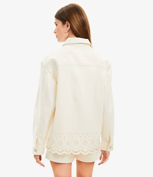 Denim Eyelet Jacket