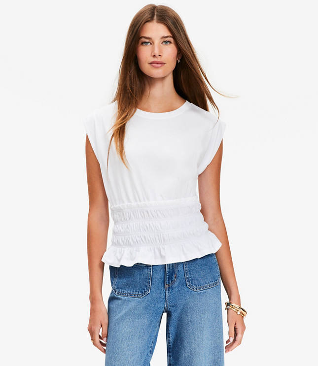 Smocked Modern Wedge Tee