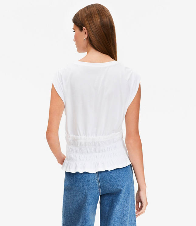 Smocked Modern Wedge Tee