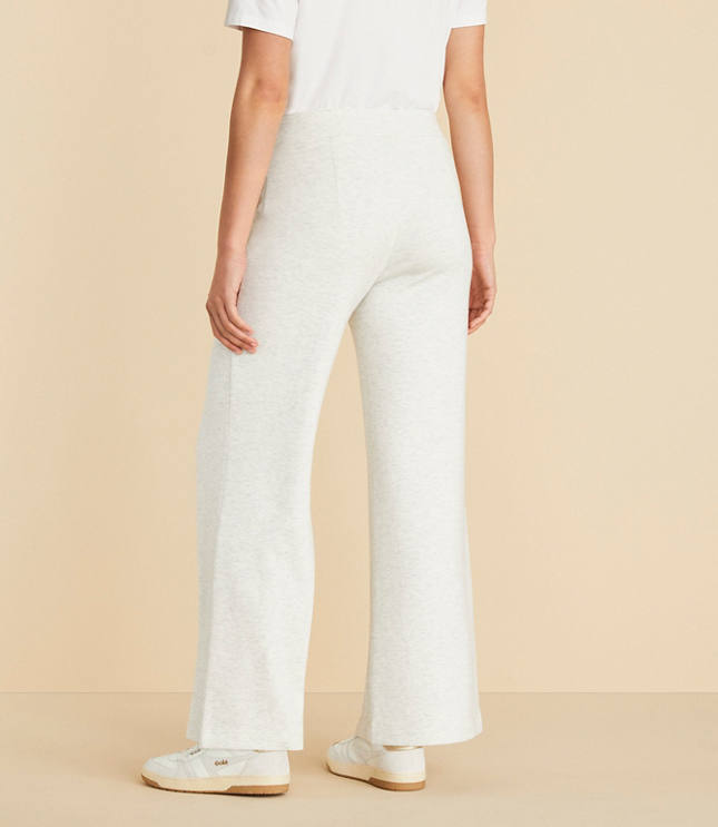 Lou & Grey Heathered Pintucked Scubasoft Wide Leg Pants