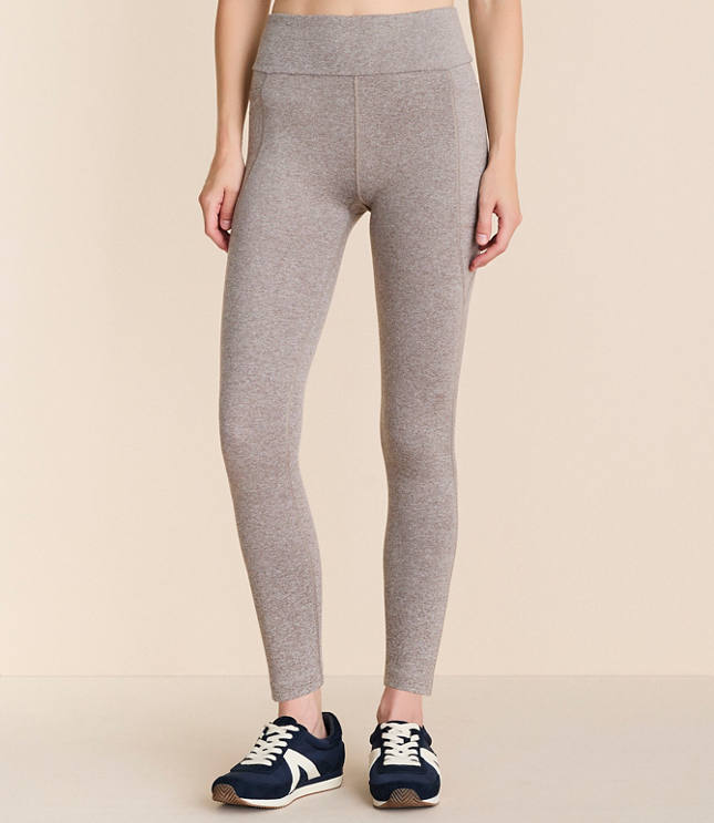 Lou & Grey Heathered Brushedsoft Side Pocket 7/8 Leggings