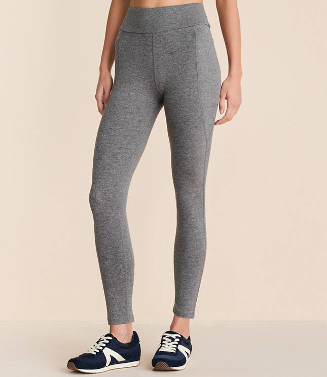 Lou & Grey Heathered Brushedsoft Side Pocket 7/8 Leggings