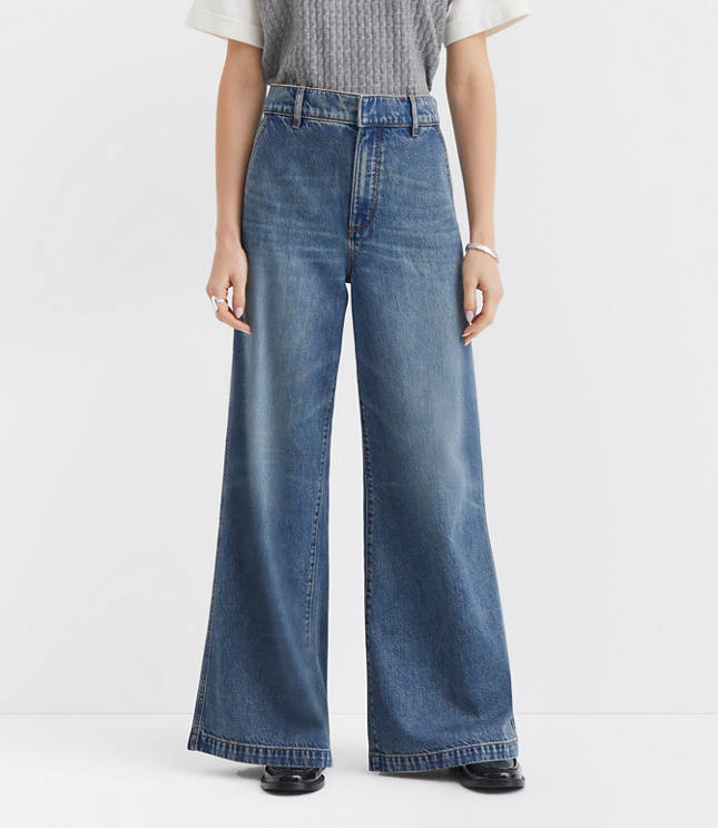 High Rise Trouser Jeans Authentic Vintage Mid Wash