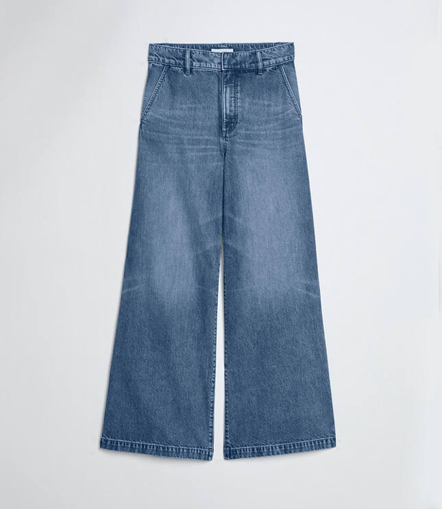 High Rise Trouser Jeans in Authentic Vintage Mid Wash