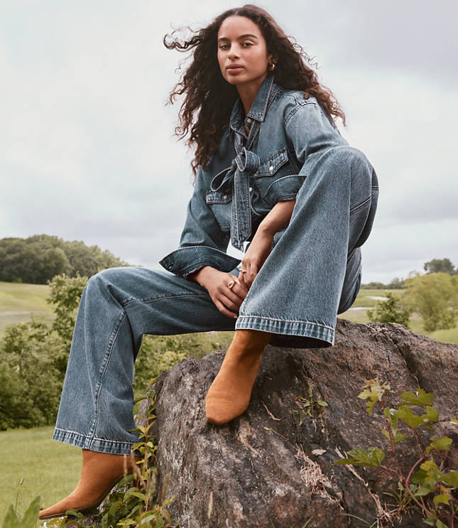 High Rise Trouser Jeans in Authentic Vintage Mid Wash