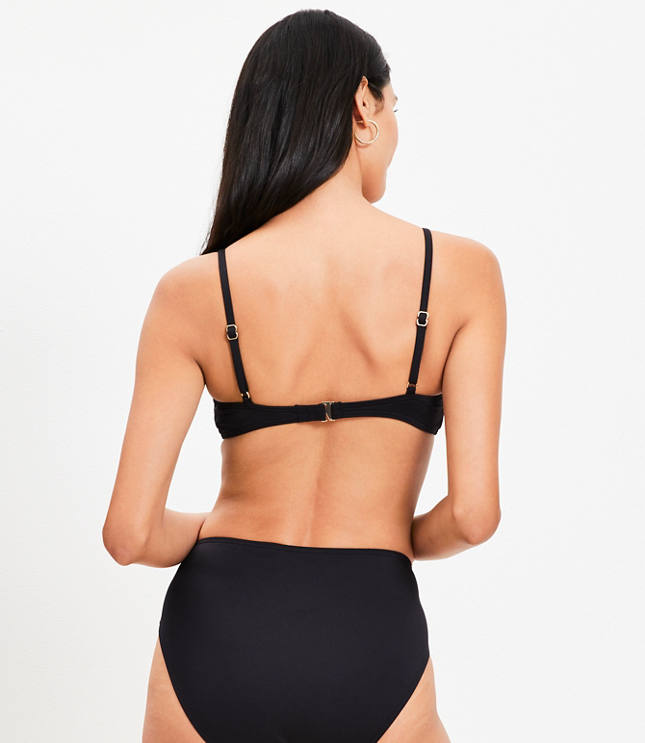 LOFT Beach Zig Zag Stitch Bikini Top