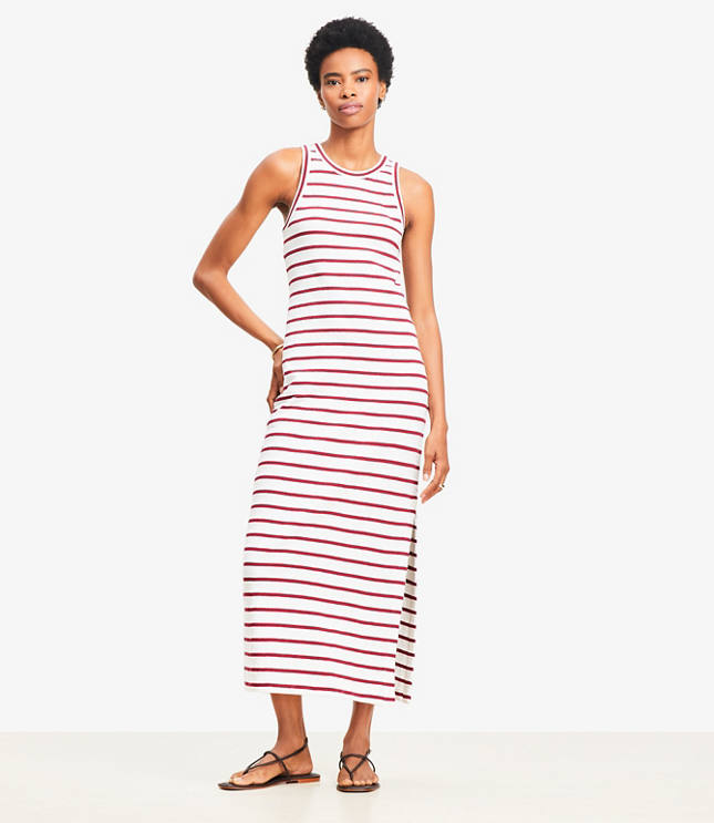 Striped Racerback Midi Dress