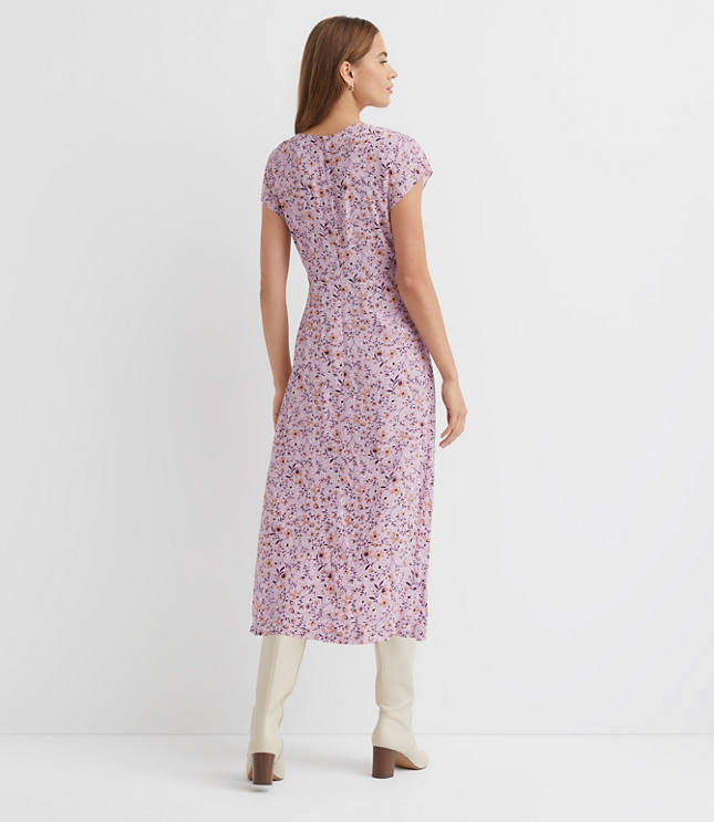 Floral Knotted Midi Dress