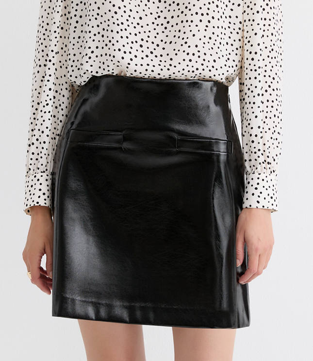 Faux Leather Mini Skirt
