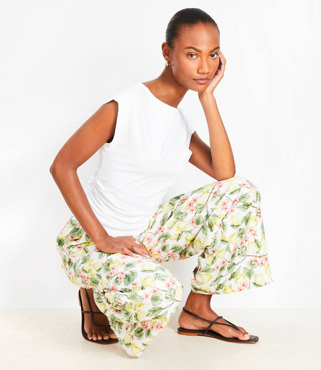 Petite Ruched Boatneck Pocket Tee