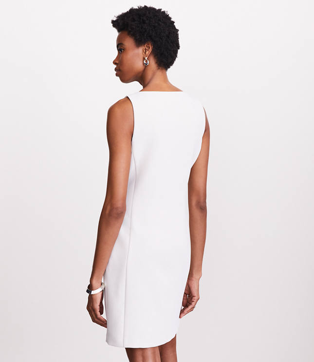 LOFT Versa Crepe Drape Asymmetrical Vest Mini Dress