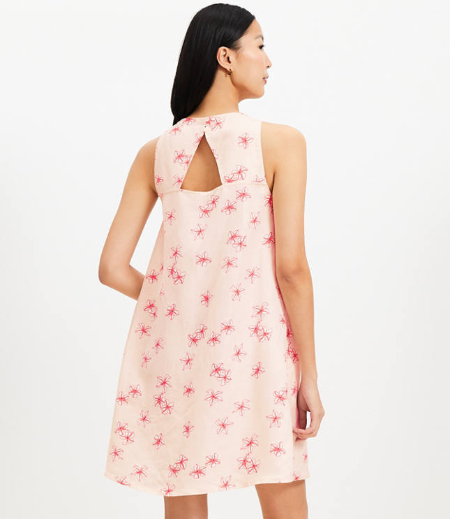Bloom Linen Blend Cutout Back Mini Pocket Dress