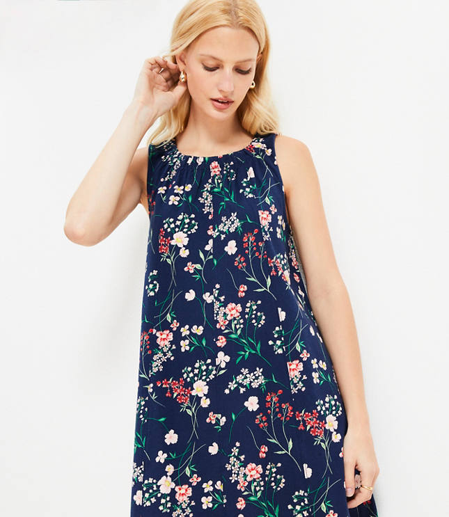 Floral Jersey Seamed Mini Dress