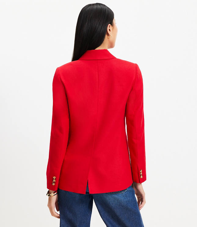 Petite Oversized Linen Blend Blazer