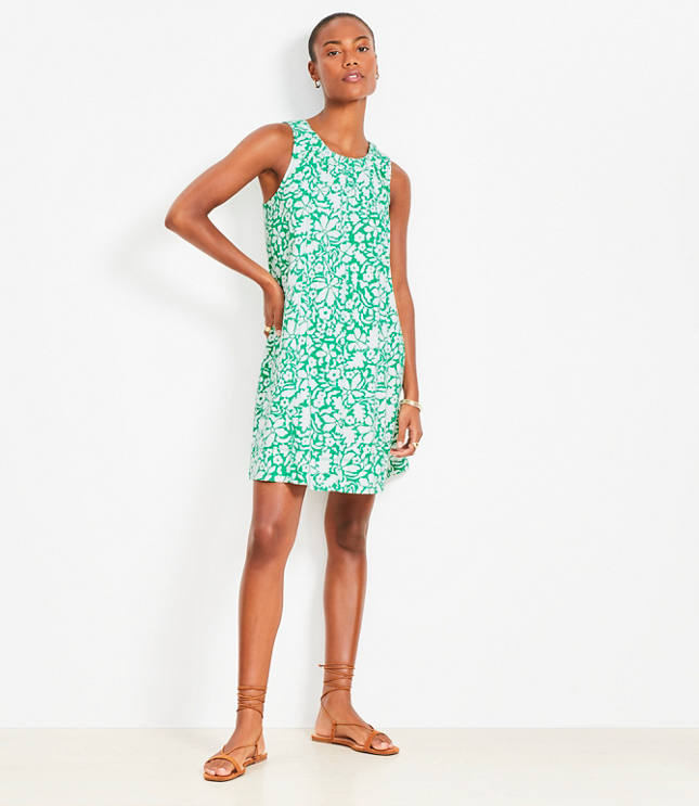 Petite Floral Jersey Seamed Mini Dress