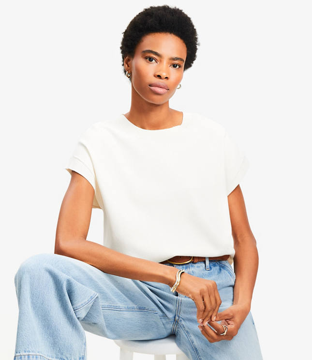 Petite Refined Wedge Sweater Tee