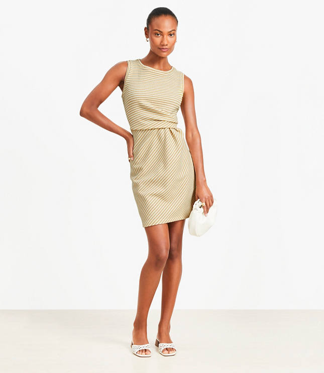 Tall Textured Side Knot Mini Dress
