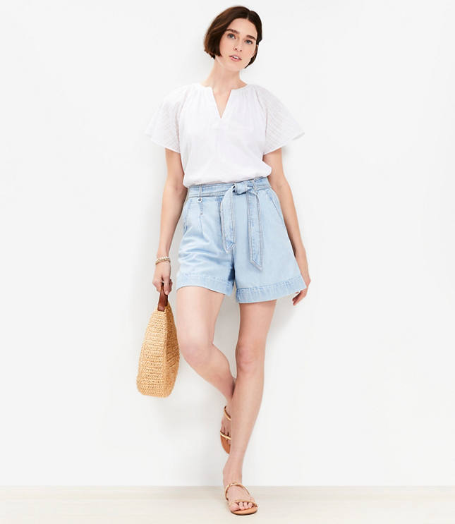 Mixed Media Flutter Top