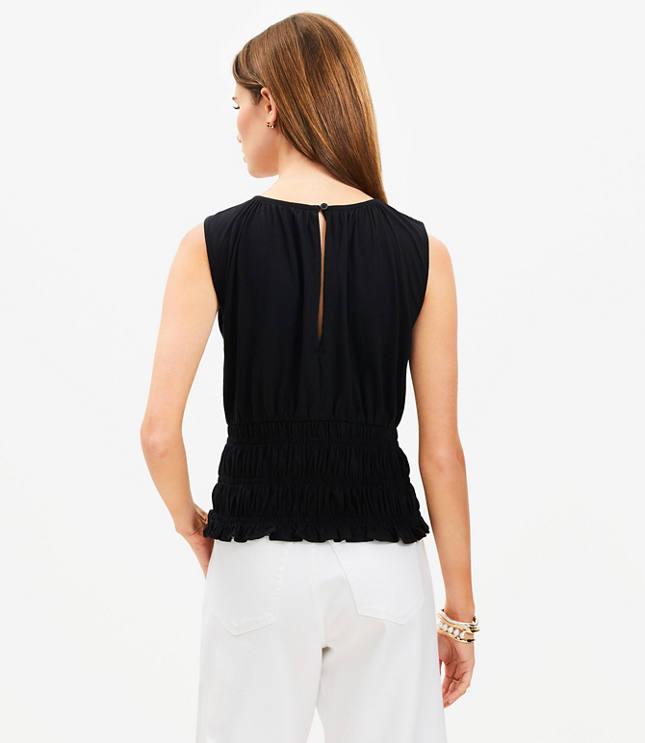 Smocked Ruffle Tank Top