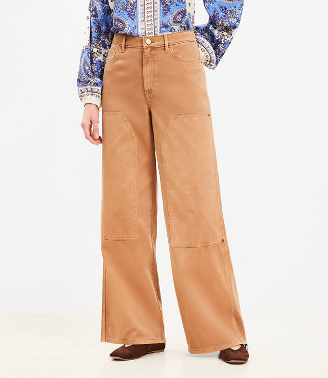 【oan】Wide Carpender Pants WIDE LEG CARPENTER PANTS - Beige | ZARA United States