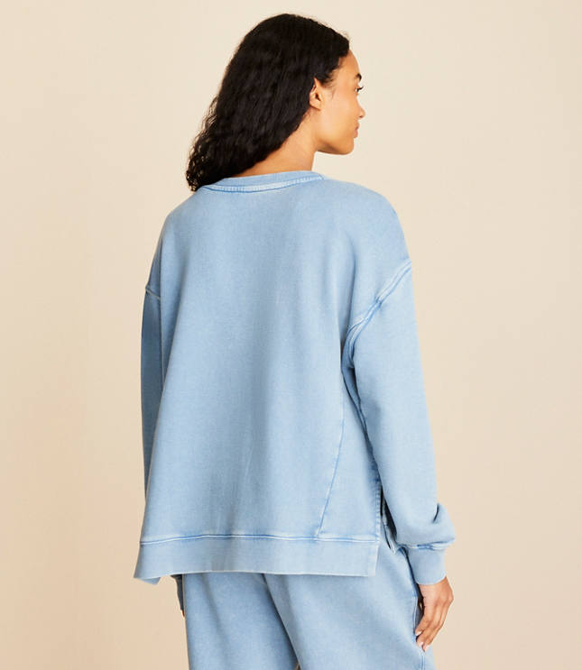 Lou & Grey Denim Washed Sweatshirt