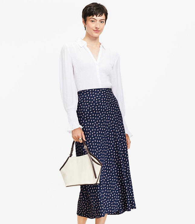 Paisley Bias Midi Skirt
