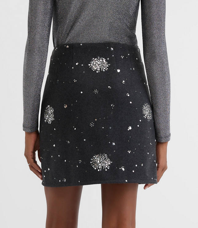 Sequin Embellished Mini Skirt