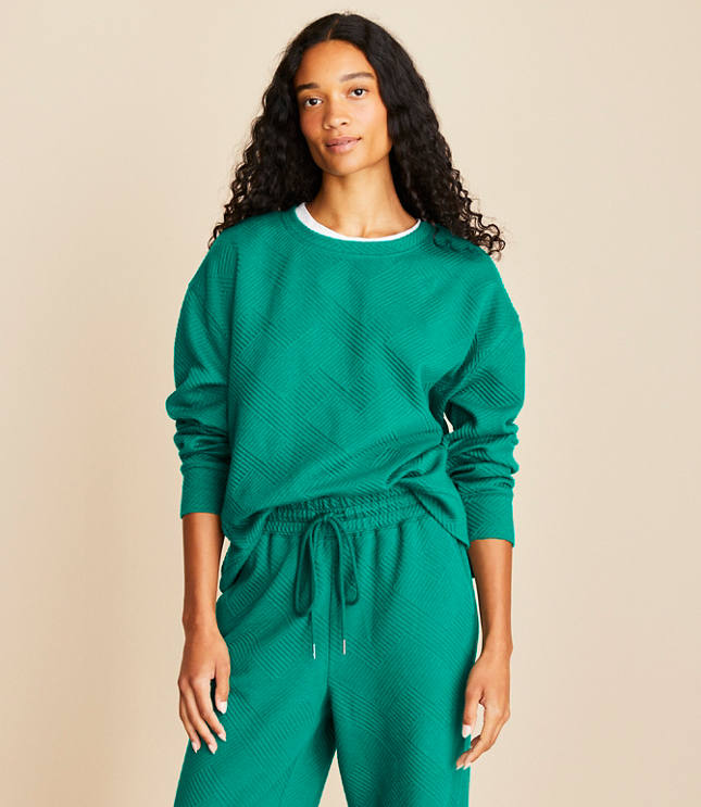 Petite Lou & Grey Geo Textured Sweatshirt
