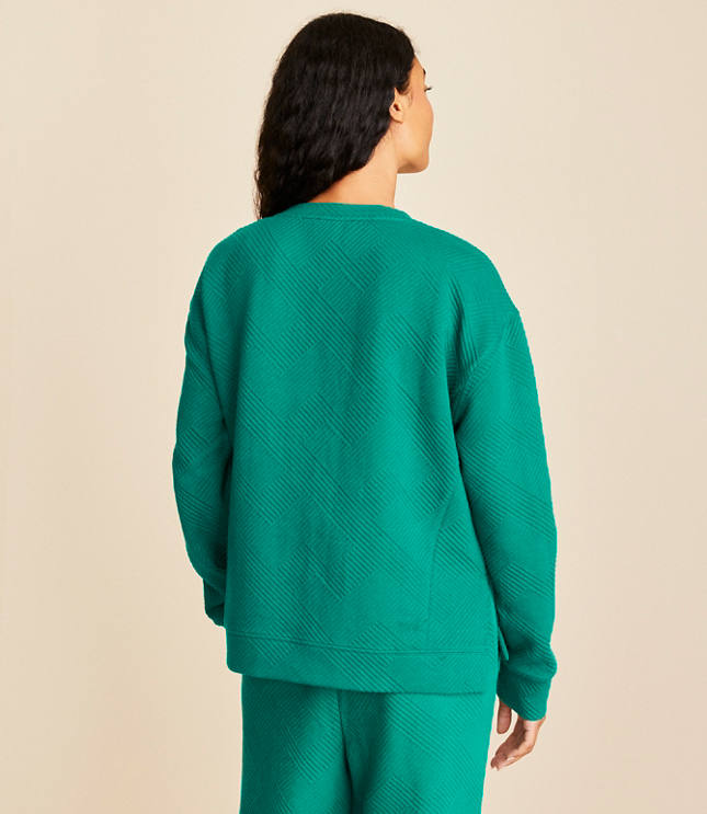 Petite Lou & Grey Geo Textured Sweatshirt