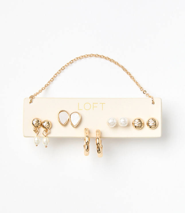 Mini Pearlized Earring Set