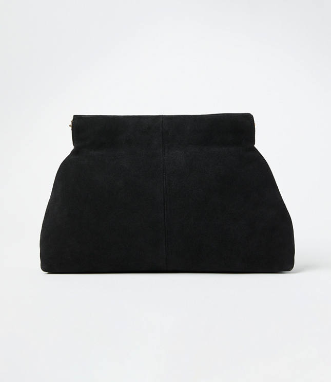LOFT Versa Oversized Suede Clutch Bag